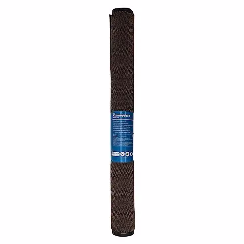 JVL Commodore Non-Slip Barrier Doormat, Brown and Black, W/D: 120 x 150 cm – 1