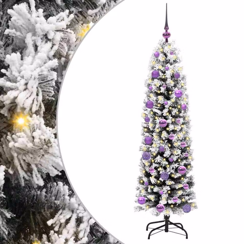 Berkfield Home Green Artificial Christmas Tree with 150 LEDs and Stand – 3