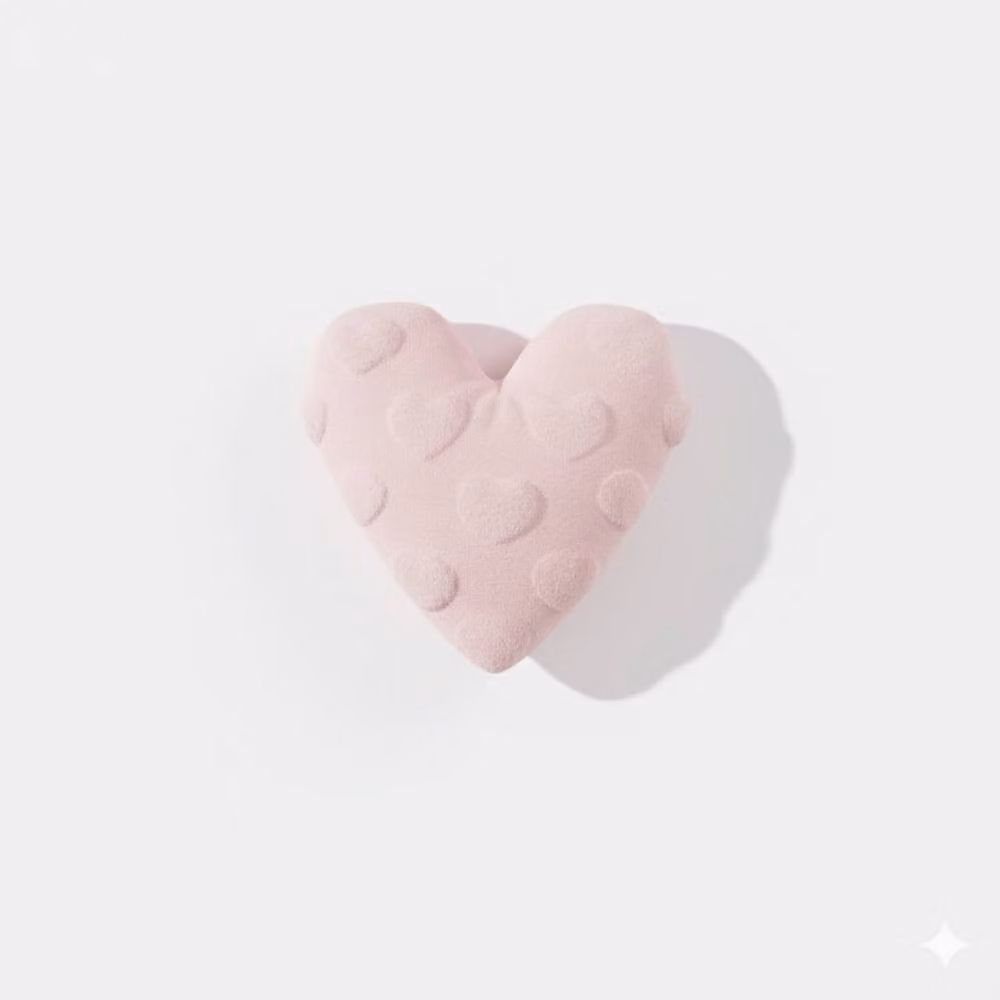 Snug City Heart Shaped Teddy Fleece Cushion in Pink – 2