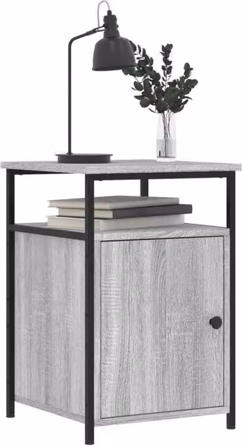 Berkfield Home Durable Bedside Cabinet in Grey Sonoma, W/D/H: 40 x 42 x 60 cm – 1