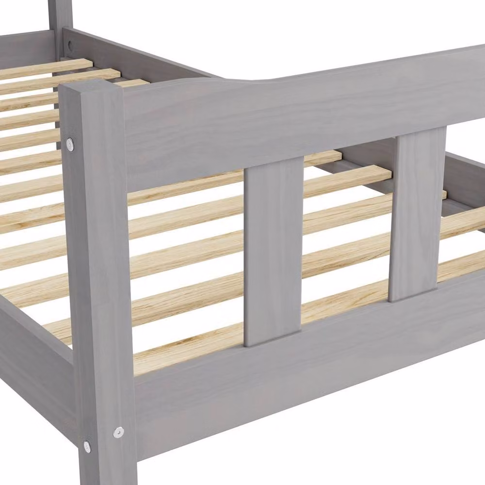 Lemon Pavilion Furniture Havana Single Bed Frame in Grey Pine and Metal, W: 99 cm, D: 200.8 cm, H: 96 cm – 2