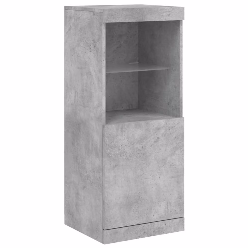 Berkfield Home Sideboard with Integrated LED Lights in Concrete Grey, W: 162 cm, D: 37 cm, H: 100 cm – 5