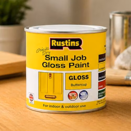 Rustins Quick Drying Water Based Gloss Paint for Wood, Buttercup Yellow, 250ml – 2