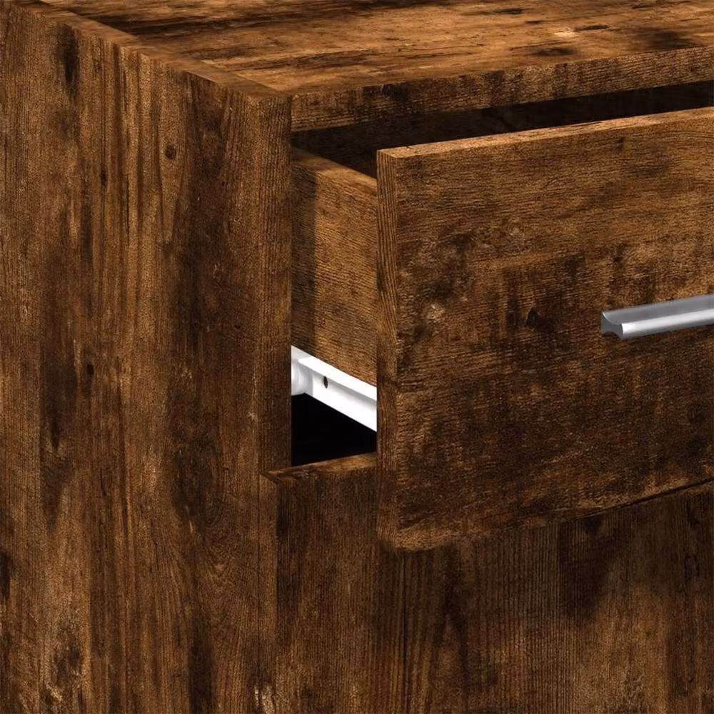 Berkfield Home Smoked Oak Sideboard in Brown, W/D/H: 30 x 42.5 x 93 cm – 5