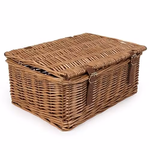 Madison & Mayfair Medium Brown Wicker Hamper Basket W/D/H: 35.0 x 25.0 x 15.0 cm