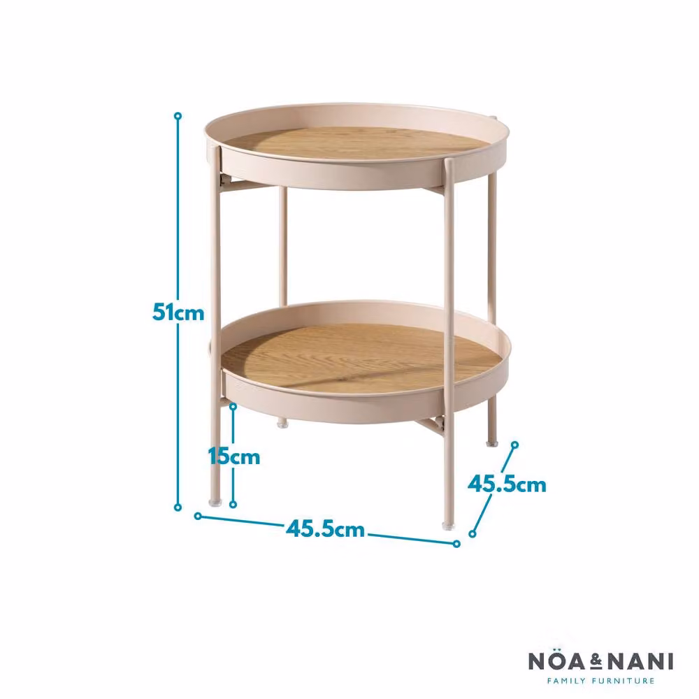 Nöa and Nani Solna Large Round Coffee Table in Blush Pink – 4