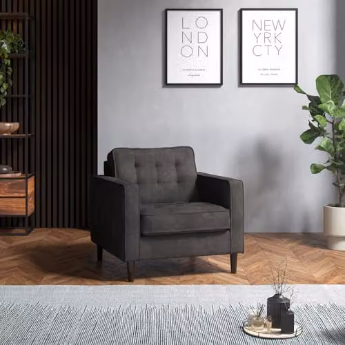 Furnishings For Less UK Eden Toledo Fabric Armchair in Grey – 2