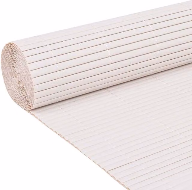 Berkfield Home Durable Double-Sided PVC-Coated Garden Fence, White, W: 300 cm, H: 110 cm