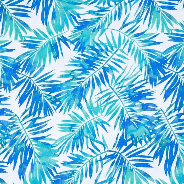 Livinluxury Jungle Summer Indoor Outdoor Cushion with Removable Stain Repellent Cover in Multicolour Green and Blue