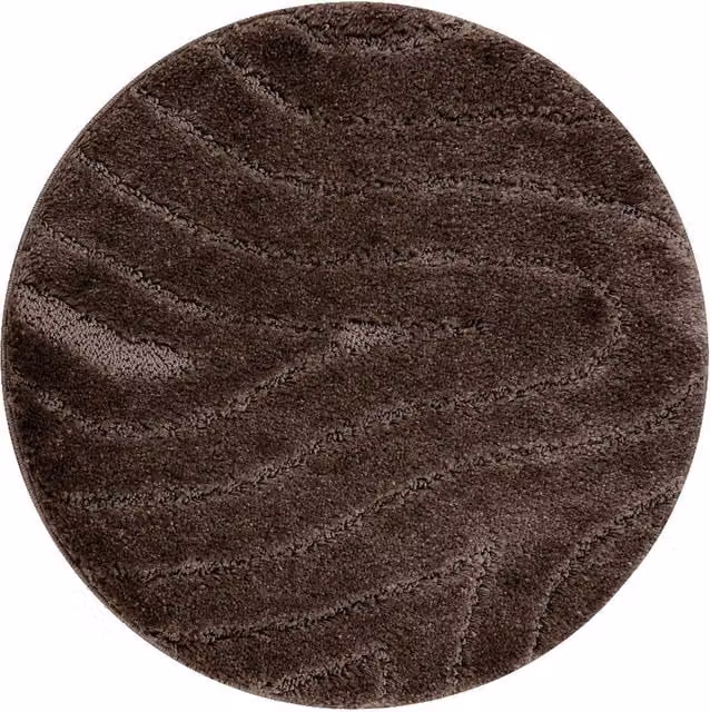RugsX Brown Round Bath Mat, Diameter: 100 cm