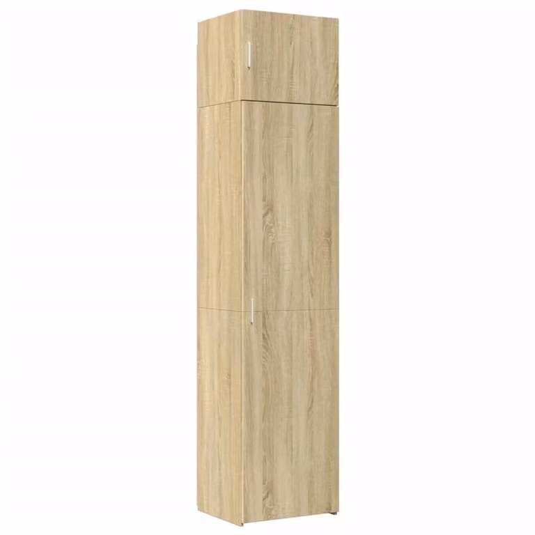 Berkfield Home Slim Freestanding Storage Cabinet in Sonoma Oak Brown, W/D/H: 50 x 42.5 x 225 cm