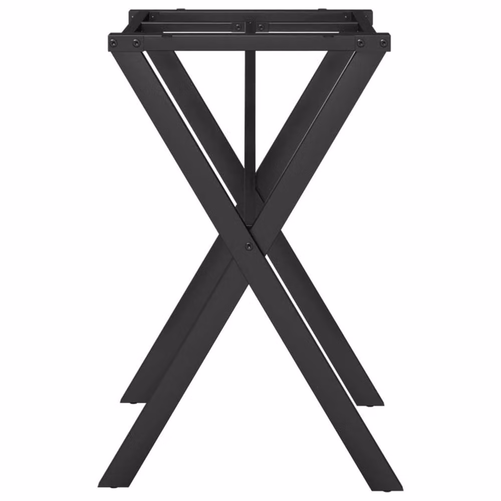 Berkfield Home Durable X-Frame Dining Table Legs in Black Steel, W/D/H: 60 x 40 x 73 cm – 4