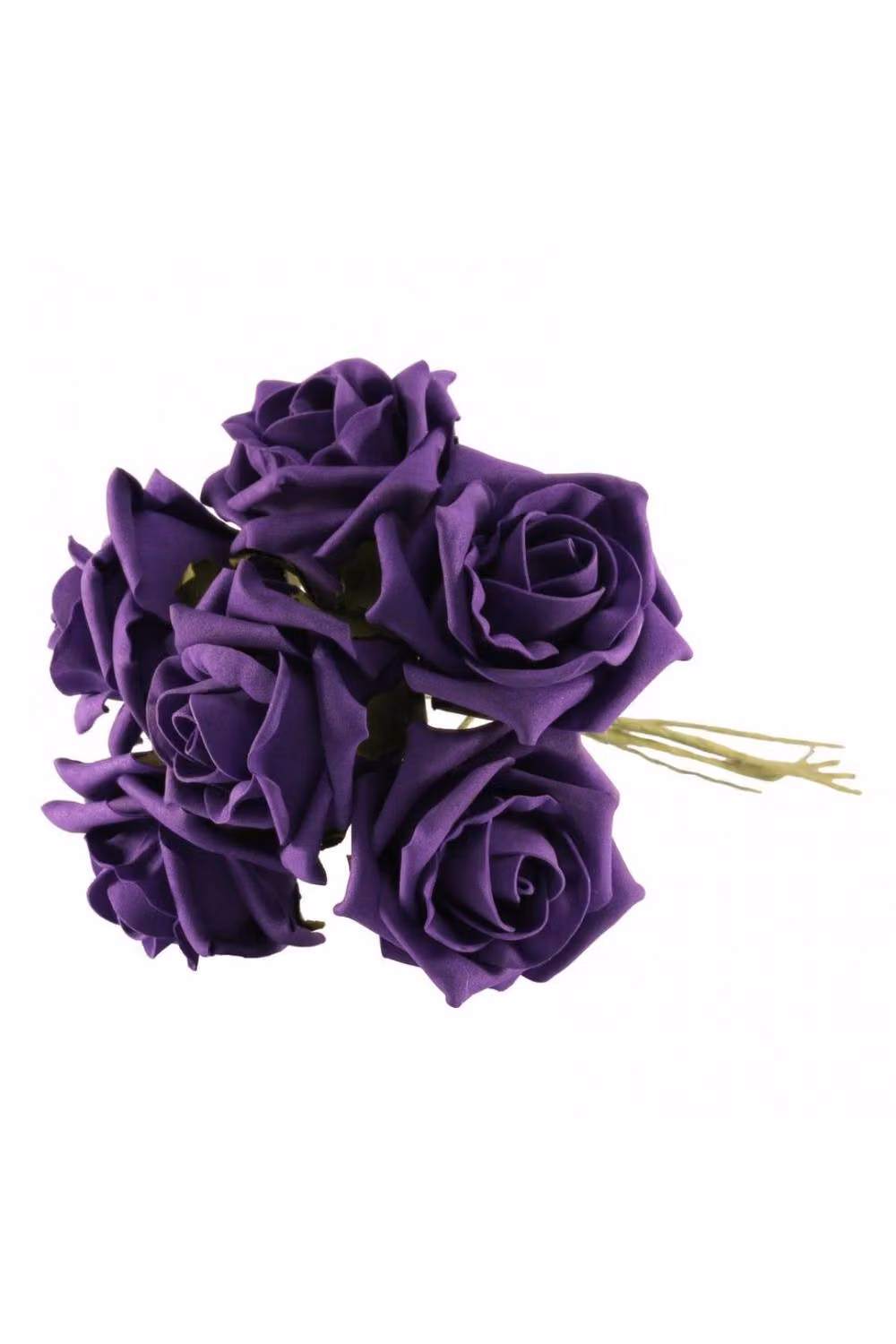 KDMD 4 Pack of Purple Foam Tea Roses for Weddings – 3