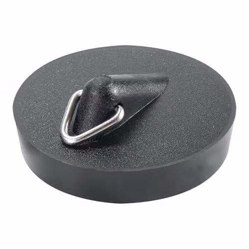 McAlpine CARD-2 Black PVC Two Sink or Bath Plugs with Triangle for 1.5 inch Waste – 2