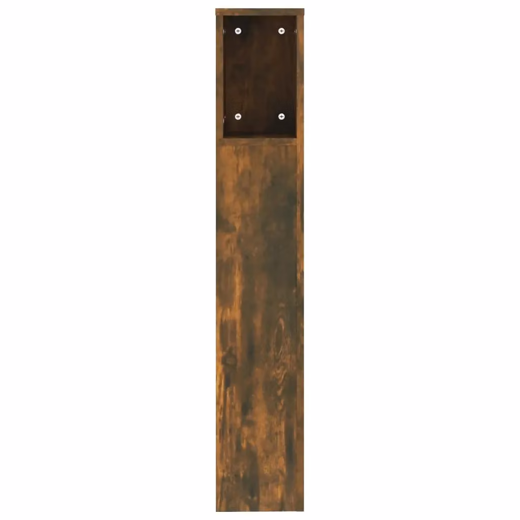 Berkfield Home Headboard Cabinet in Smoked Oak Brown, W: 200 cm, D: 18.5 cm, H: 104.5 cm – 3