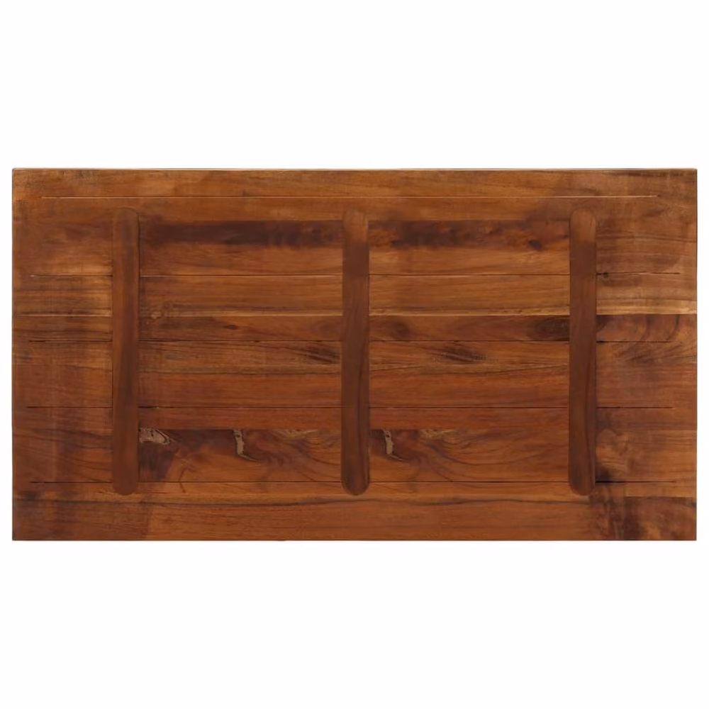 Berkfield Home Rectangular Reclaimed Solid Wood Table Top, Brown, W: 110 cm, D: 70 cm, H: 2.5 cm – 3