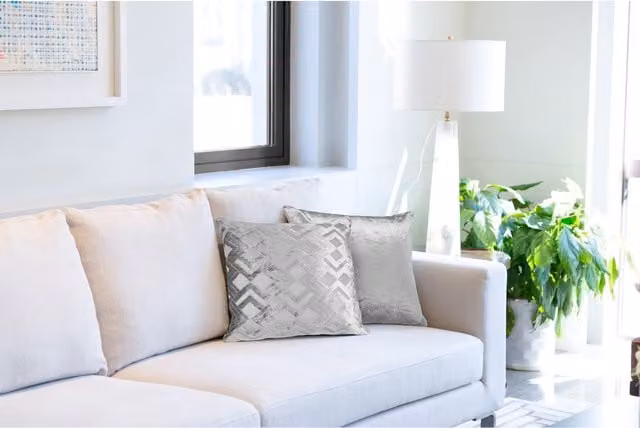 NewEdgeBlinds Valencia Square Velvet Cushion Cover in Grey