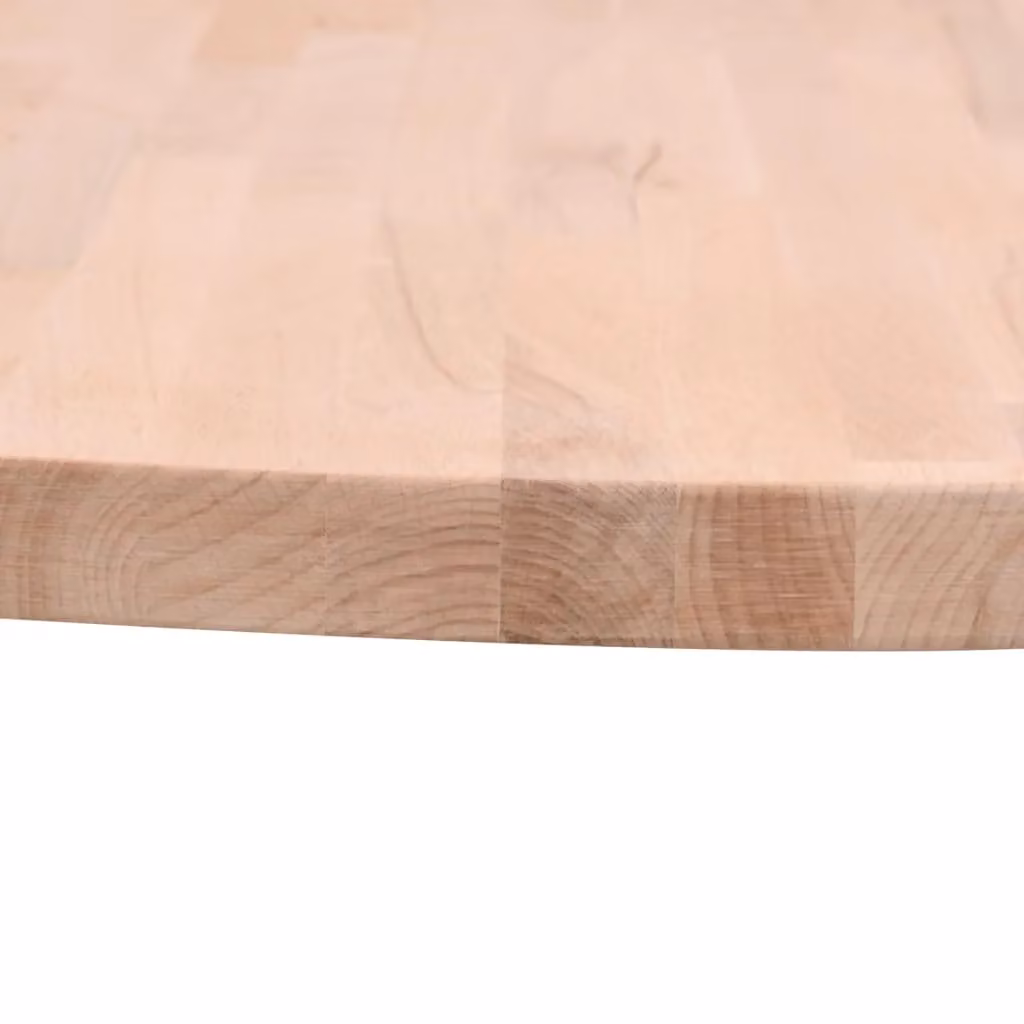 Berkfield Home Round Solid Wood Beech Table Top, Brown, Diameter: 80 cm, Height: 2.5 cm – 2