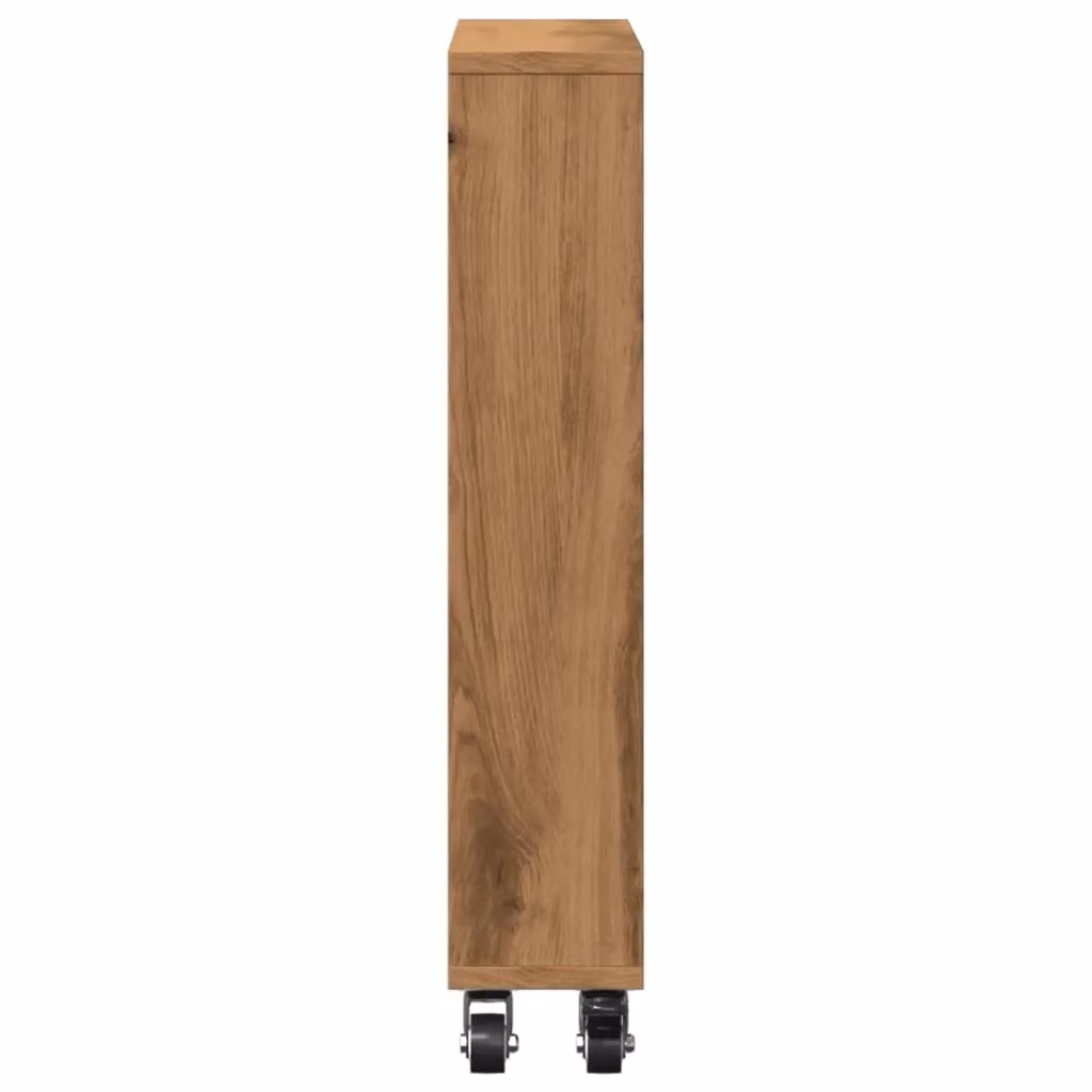 Berkfield Home Narrow Storage Trolley in Artisan Oak Brown, W/D/H: 48 x 13 x 68 cm – 4