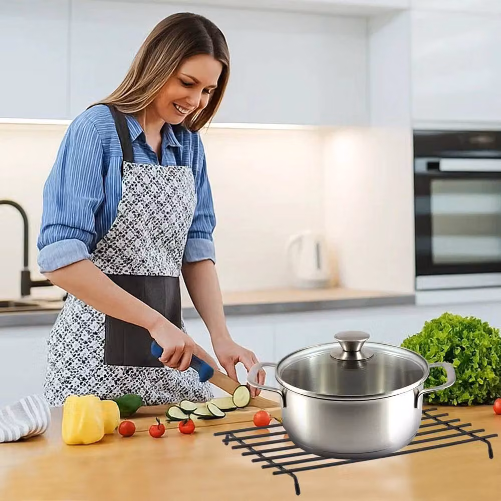 EONLION 2-Piece Black Metal Kitchen Protector Mats – 3