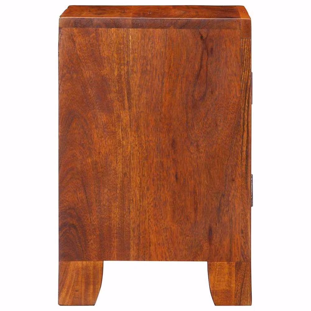 Berkfield Home Set of 2 Acacia Wood Bedside Cabinets in Brown, W/D/H: 40 x 30 x 45 cm – 3
