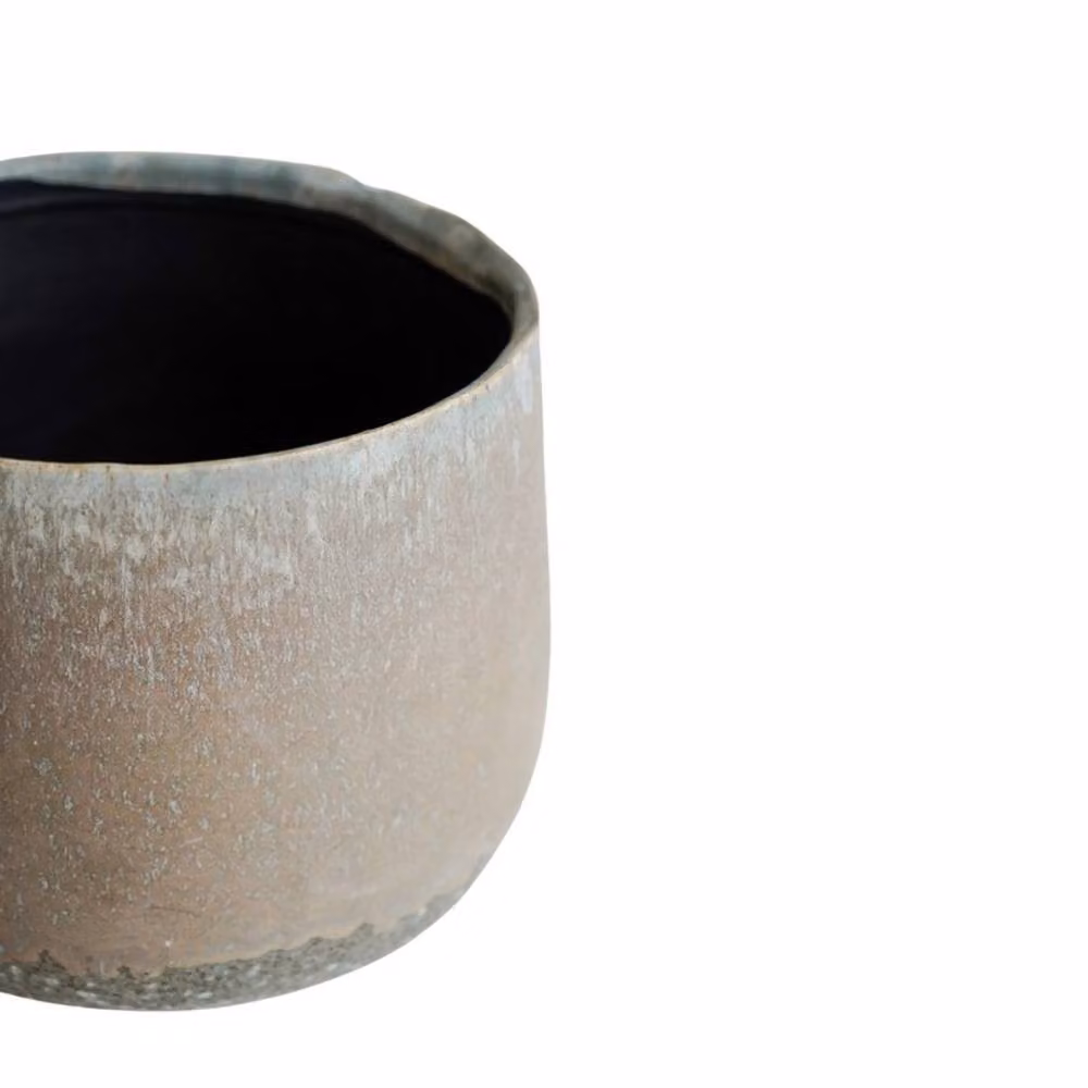 Lemon Pavilion Celeste Ceramic Tabletop Planter, Grey, W: 26 cm, D: 21 cm, H: 26 cm – 2