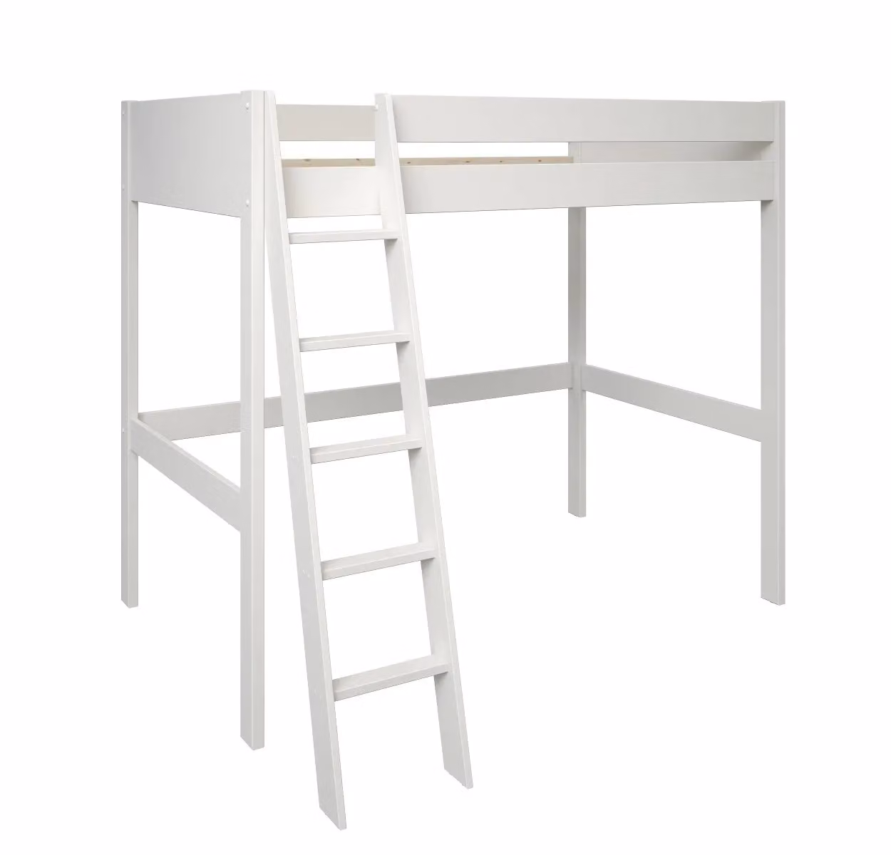 Noomi Tera Solid Wood Small Double High Sleeper Bed in White, W/D/H: 120 x 200 x 148 cm – 3