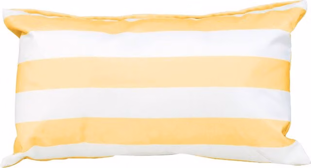 Gardenista Striped Mustard Outdoor Scatter Cushion, W/D/H: 30 x 30 x 30 cm