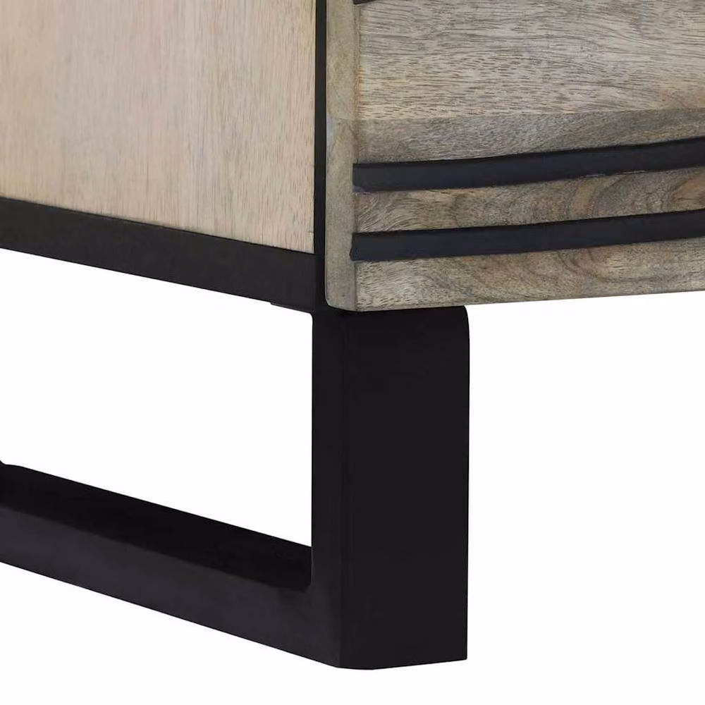 Berkfield Home Modern Bedside Table with Drawer in White and Black, W/D/H: 40 x 33 x 46 cm – 7