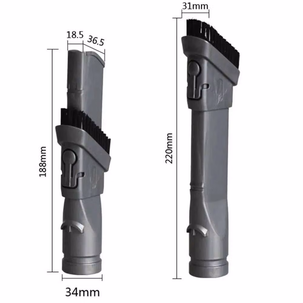 SPETLEK 2 in 1 Crevice Brush Vacuum Nozzle Tool in Grey – 4