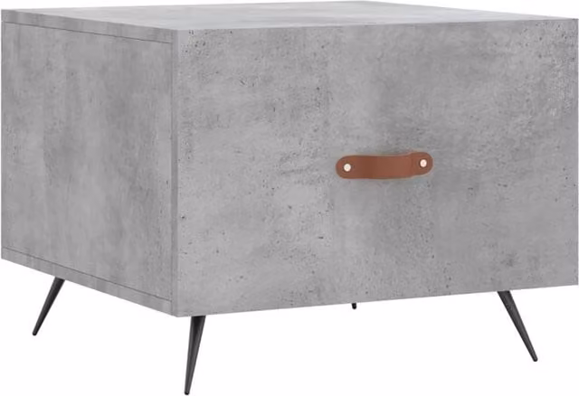 Berkfield Home Industrial Square Coffee Table in Grey, W/D/H: 50 x 50 x 40 cm – 1