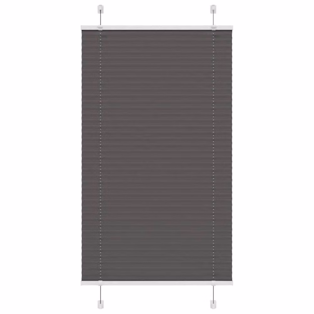 Berkfield Home Single Pleat Corded Blind in Black, Semi-Transparent Polyester, W: 80 cm, H: 100 cm – 2