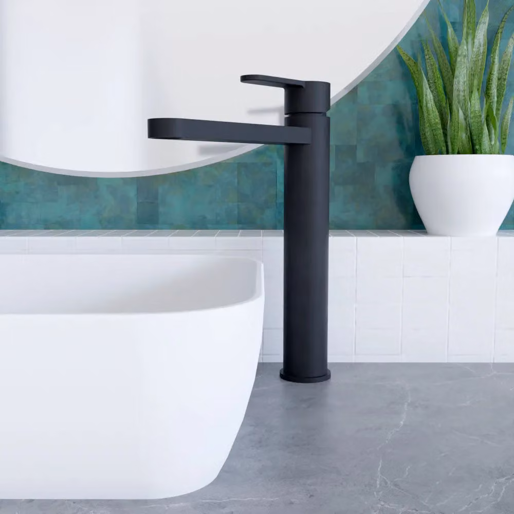 Balterley Pride Round High-Rise Mono Basin Mixer Tap in Matt Black – 2