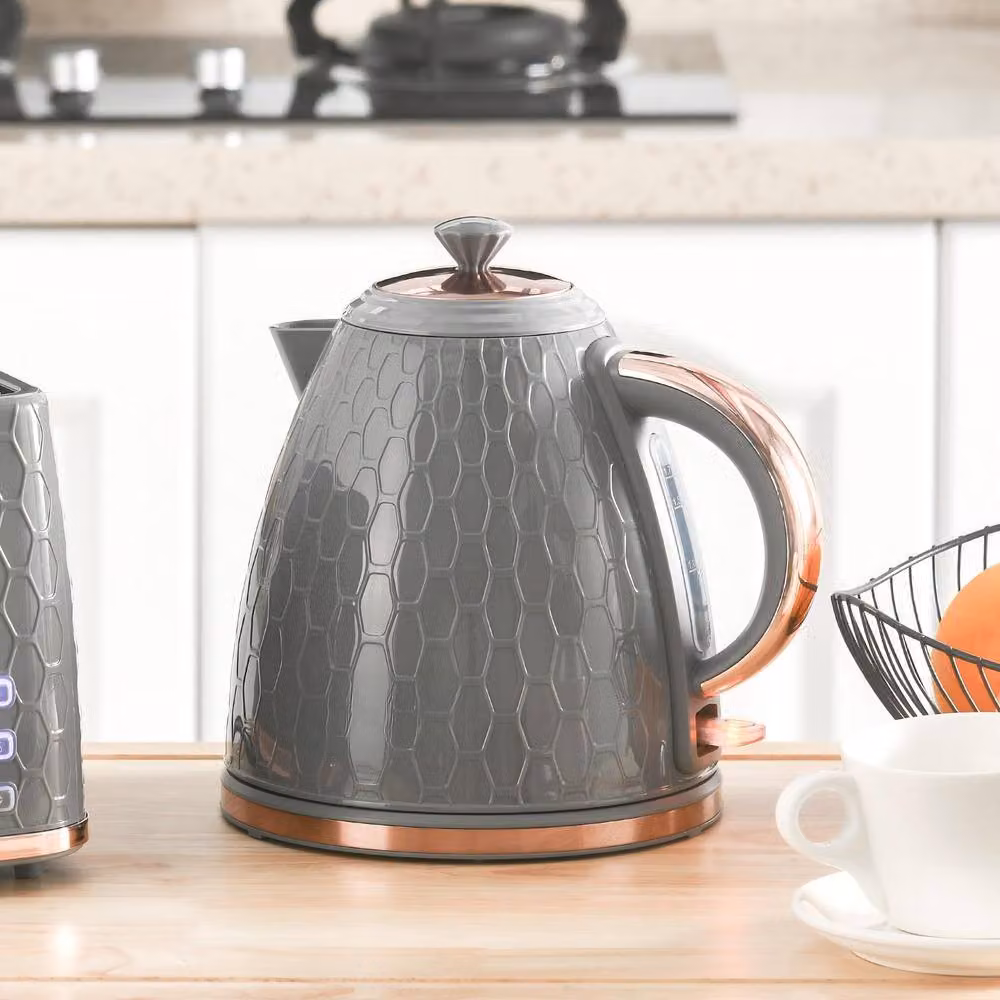 STILVORA 1.7L Rapid Boil Kettle with Boil-Dry Protection and Limescale Filter in Grey – 2