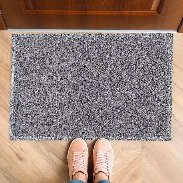 Doortex Twistermat Indoor Entrance Mat, Black, White and Grey, W/D/H: 120 x 90 x 1.2 cm