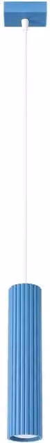 Sollux Lighting minimalist cylinder pendant lamp in light blue, W/D/H: 8 x 8 x 118 cm – 1