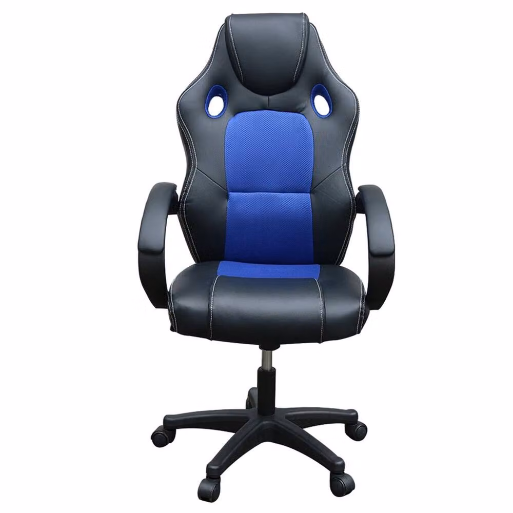 Hinsinc Blue Ergonomic Office Chair with Armrests and 360 Degree Swivel – 3