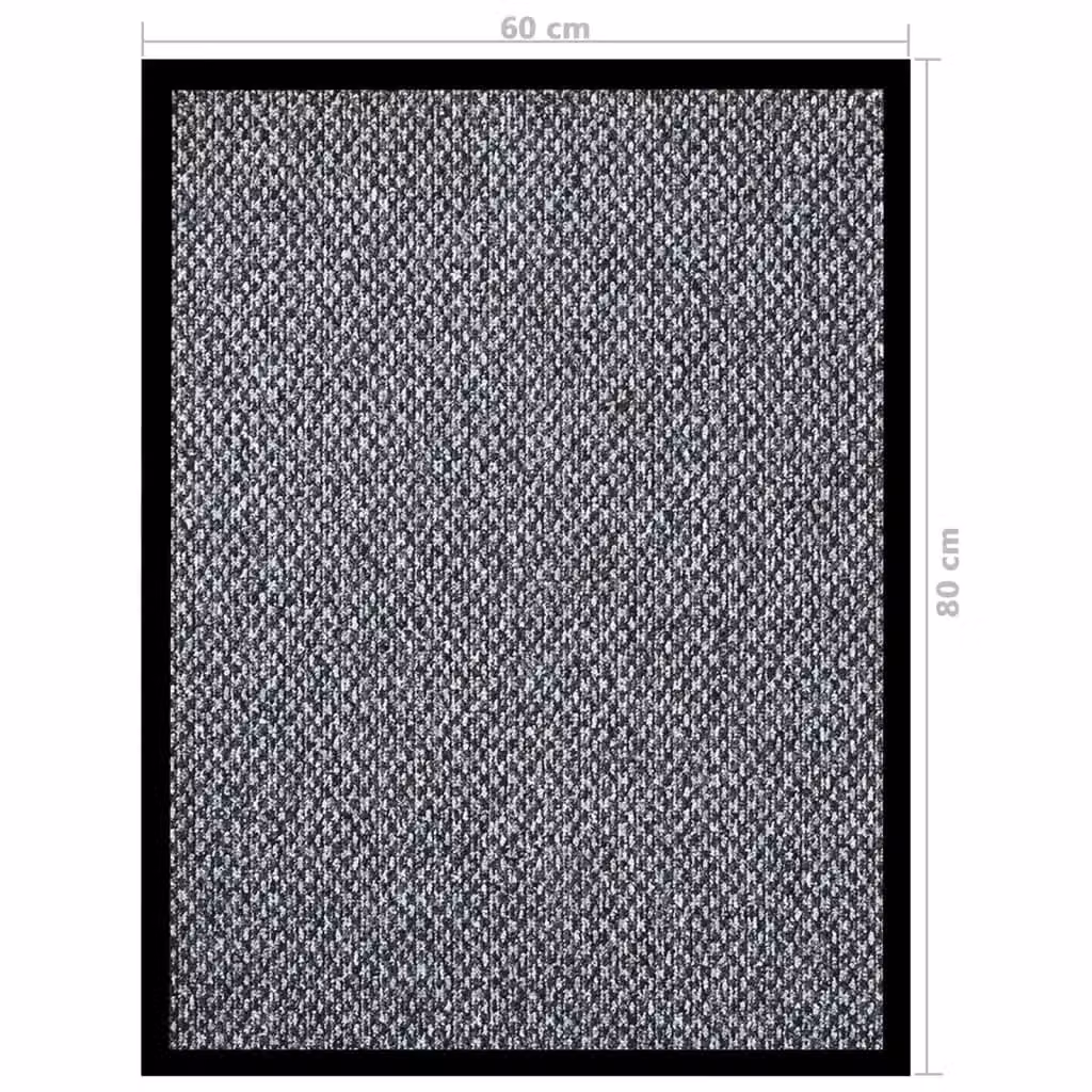 Berkfield Home Grey Non-Slip Rectangular Doormat W: 60 cm, D: 80 cm – 5