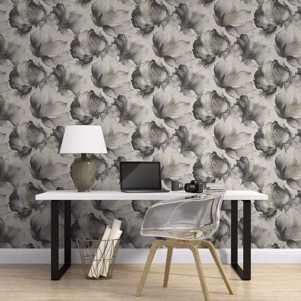 Muriva Elysian Black Floral Botanical Wallpaper Roll – 3