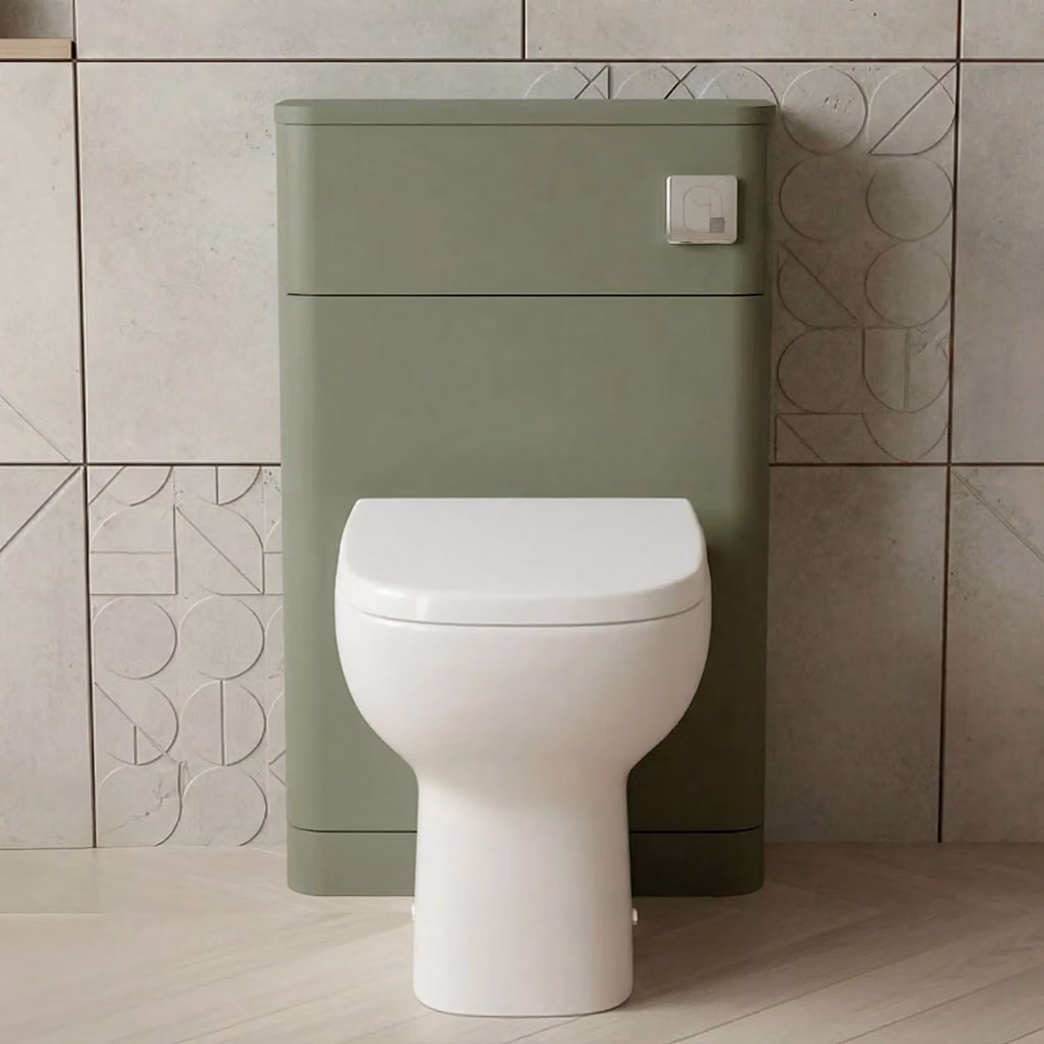 Balterley Modern Floor Standing WC Toilet Unit in Matt Satin Green, W/D/H: 55 x 55 x 80 cm – 3