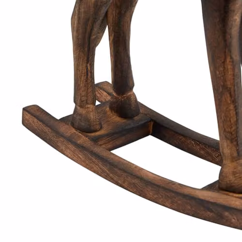 Hill Interiors Vintage Brown Wooden Tabletop Rocking Horse Decoration – 3