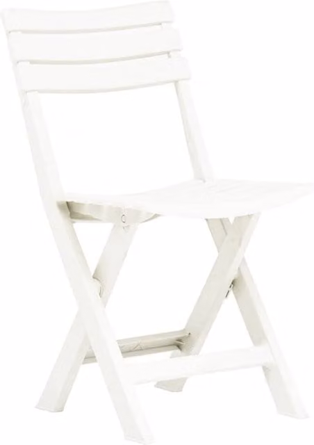 Berkfield Home Set of 2 White Plastic Folding Garden Chairs
