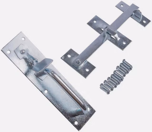 Garden Mile Suffolk Latch Heavy Duty Thumb Catch Lock in Silver