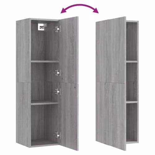 vidaXL Wall-mounted TV Cabinet in Grey, W/D/H: 110 x 30.5 x 30 cm – 3