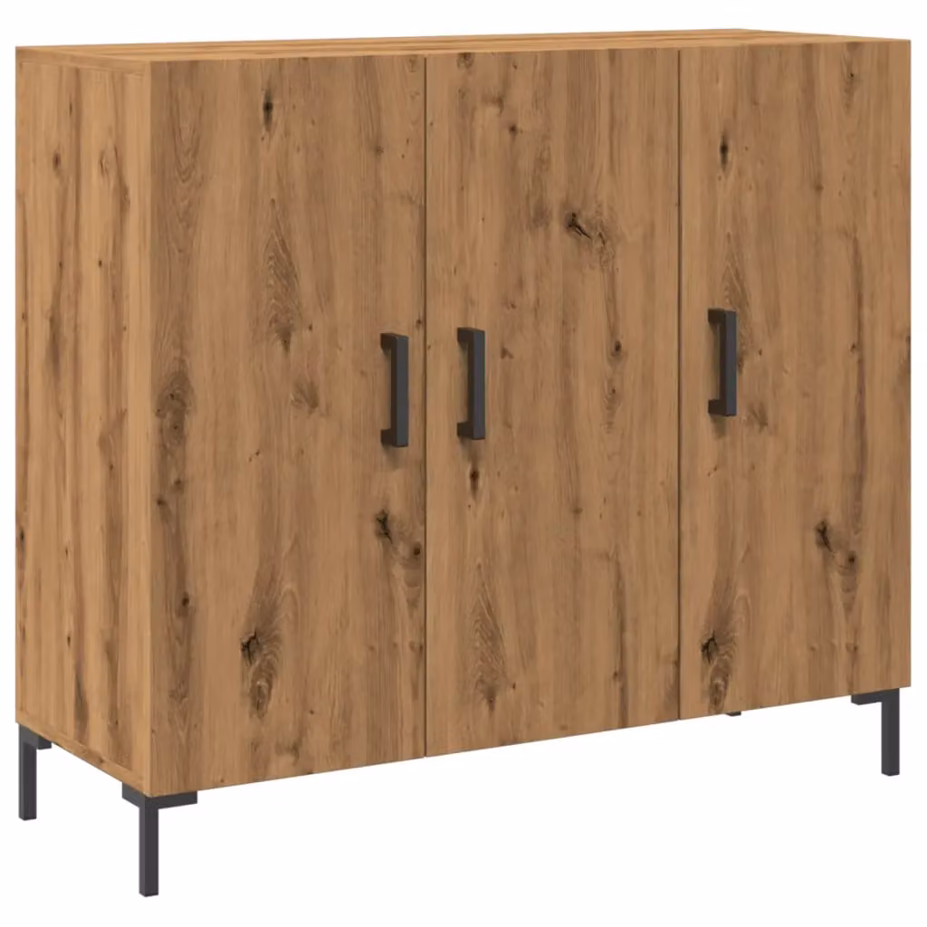 Berkfield Home Artisan Oak Sideboard in Brown, W/D/H: 90 x 34 x 80 cm – 2