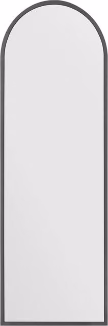 MirrorOutlet Arcus Modern Black Framed Arched Leaner Wall Mirror