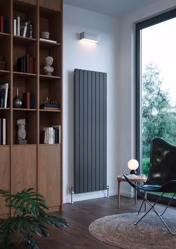 Terma Steel Wall Mounted Radiator in Anthracite Grey, H 180.0 cm x W 58.8 cm – 2