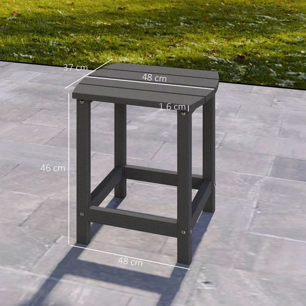 EONLION Grey Adirondack Outdoor Side Table – 2