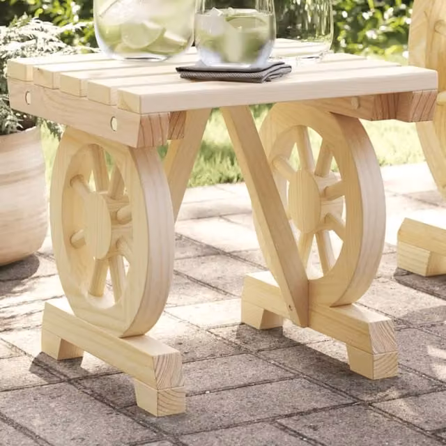 Berkfield Home Garden Footstool in Brown Solid Wood, W/D/H: 40 x 36.5 x 38.5 cm – 1