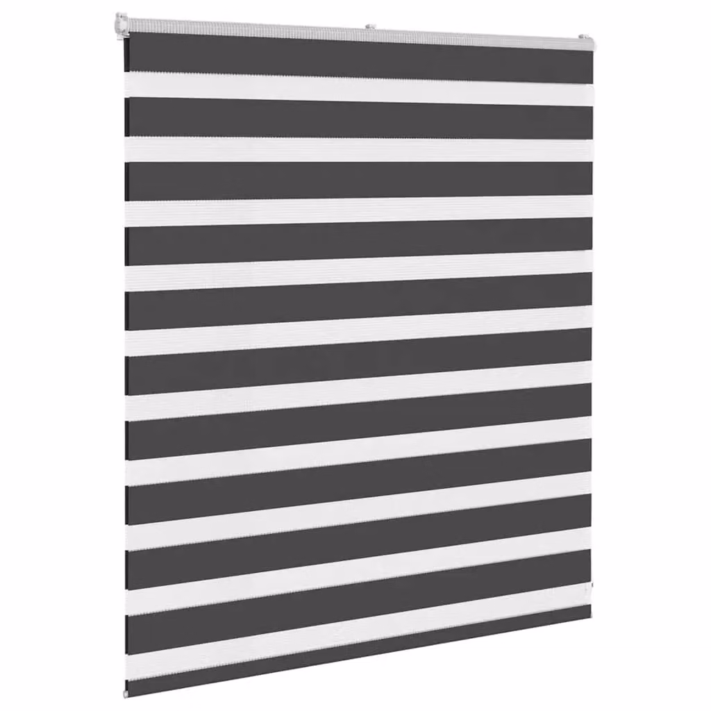 Berkfield Home Zebra Day and Night Blind in Black Polyester, W: 135 cm, H: 100 cm – 3